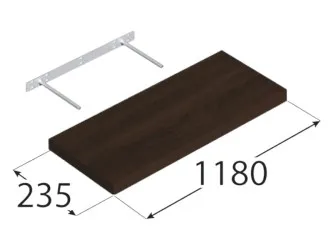 Must-Have Police samonosná FS, 1180 x 235 mm, wenge, DOMAX