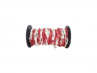 Levný Řetěz 5,5 x vnější délka 36,5 mm x šířka 20,5 mm - plastový, červeno-bílý