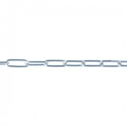 Nejlepší Cena Řetěz 3 x 22,5 mm, bílý zinek - dlouhý článek, DIN 763