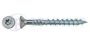 Top Prodej Vrut 10 x 120/50 + R, bílý zinek - RAPI-TEC HBS stavební, zápustná hlava s drážkou TORX 40