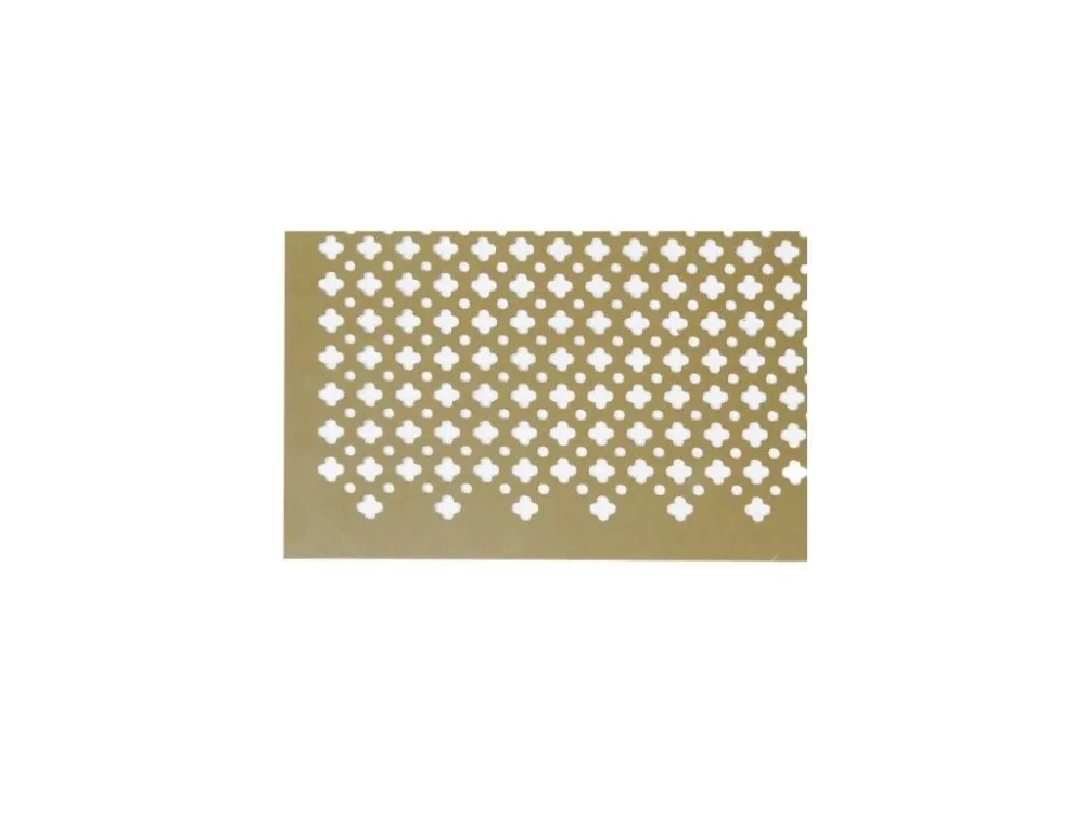 Dekorativní perforovaný plech 1000x500 mm hliníkový zlatý Aktuální