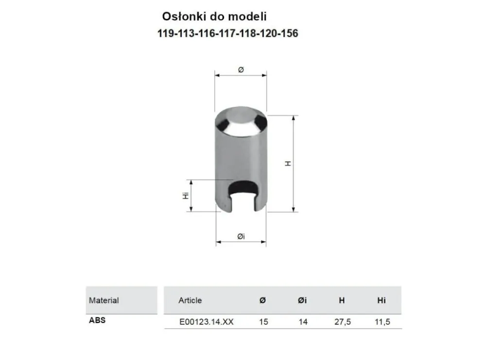 Koupit Online Krytka záv.plochá119.. 14mm bronzová