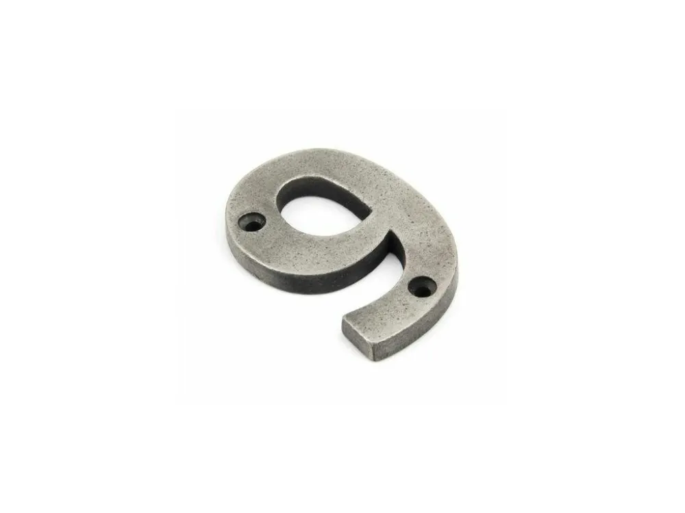 Omezená Nabídka Číslice "9" 78x8mm antický cín