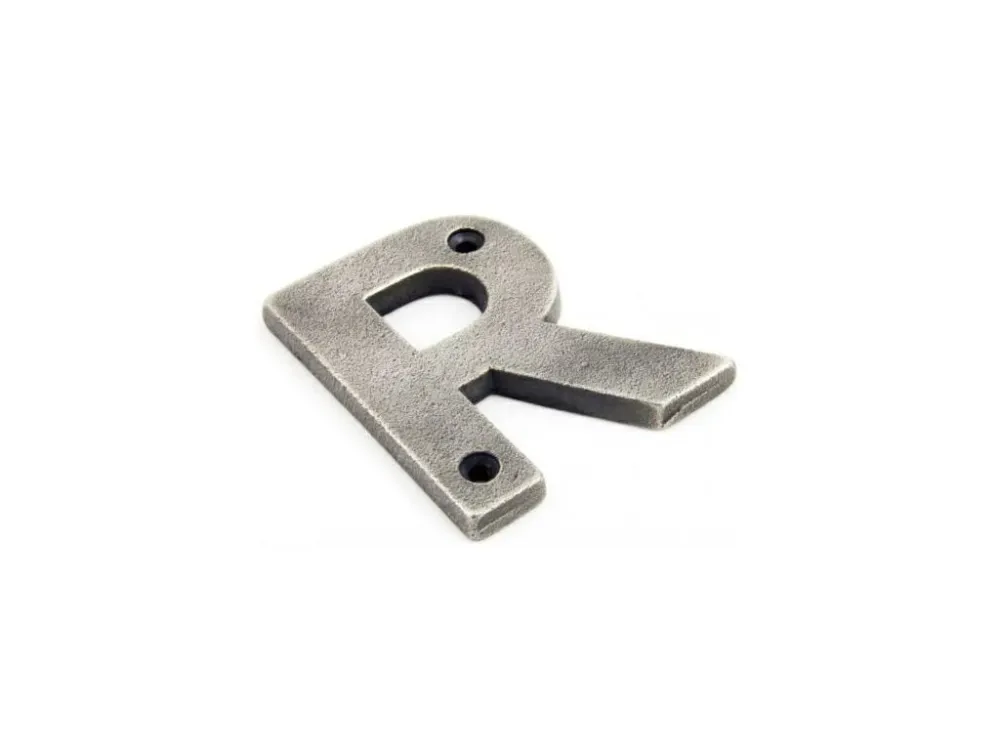 Písmeno "R" 78x8mm antický cín Levný