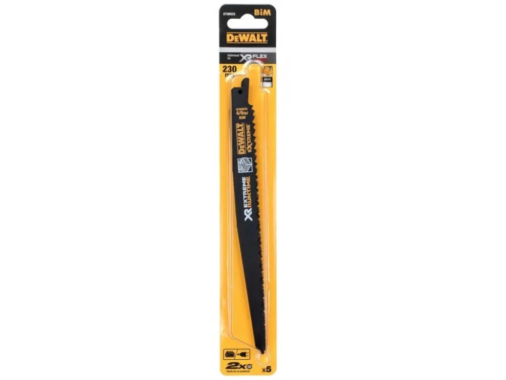 DT99555 DEWALT XR FLEXVOLT PILOVÉ PLÁTKY 230 MM, 4/6 TPI, NA DŘEVO S HŘEBÍKY, 5 KS Koupit Online