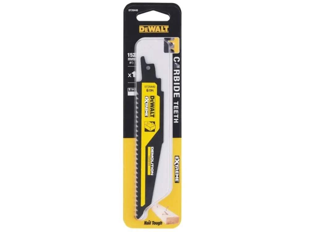 DT20440 DEWALT KARBIDOVÝ PILOVÝ PLÁTEK 152 MM PRO MEČOVÉ PILY Výprodej