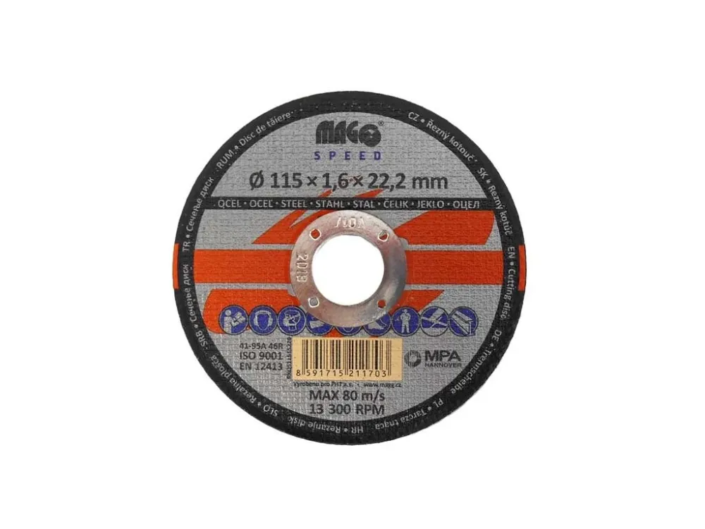 Řezný kotouč na kov 115x1,6x22,2mm MAGG SPEED Aktuální