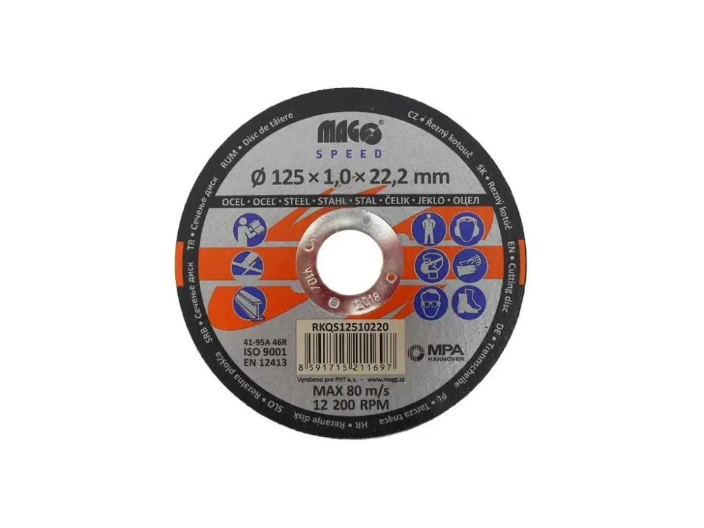 Řezný kotouč na kov 125x1,0x22,2mm MAGG SPEED Cenová Bomba