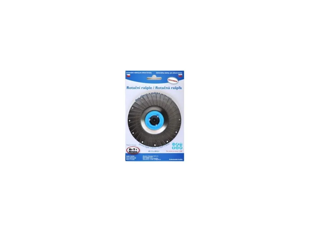 ROTO - Rotační rašple 115x22,2mm - 1,5mm - čepel jemná Přímo Od Výrobce