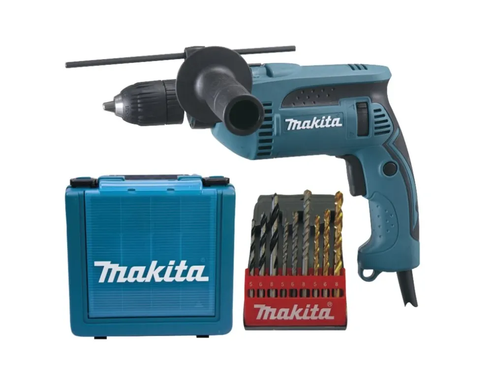 Jen Po Omezenou Doba Makita HP1641K1X Příklepová vrtačka s kufrem,rychlosklíčidlo 1,5-13mm,680W