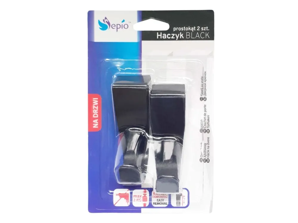 háček na zásuvku 5,9x2,5x7cm nerez ČER (2ks) Cenový Hit