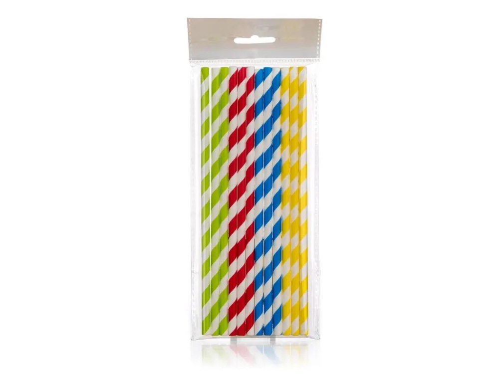 Must-Have brčka 6x200mm papírová pruhy mix (25ks)