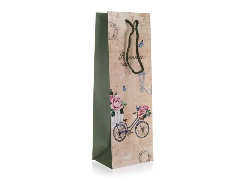 taška dárková na láhev 12x35x9cm ROMANTIC RIDE Akce