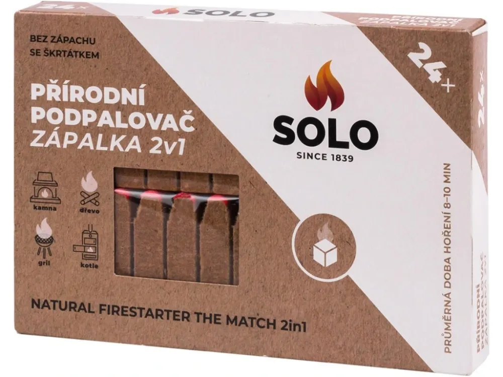 podpalovač přírodní 2v1 (24ks) SOLO Výprodej