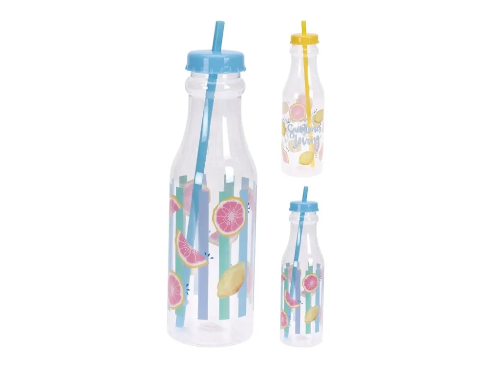 láhev na pití 650ml s brčkem PH mix motivů Nízká Cena
