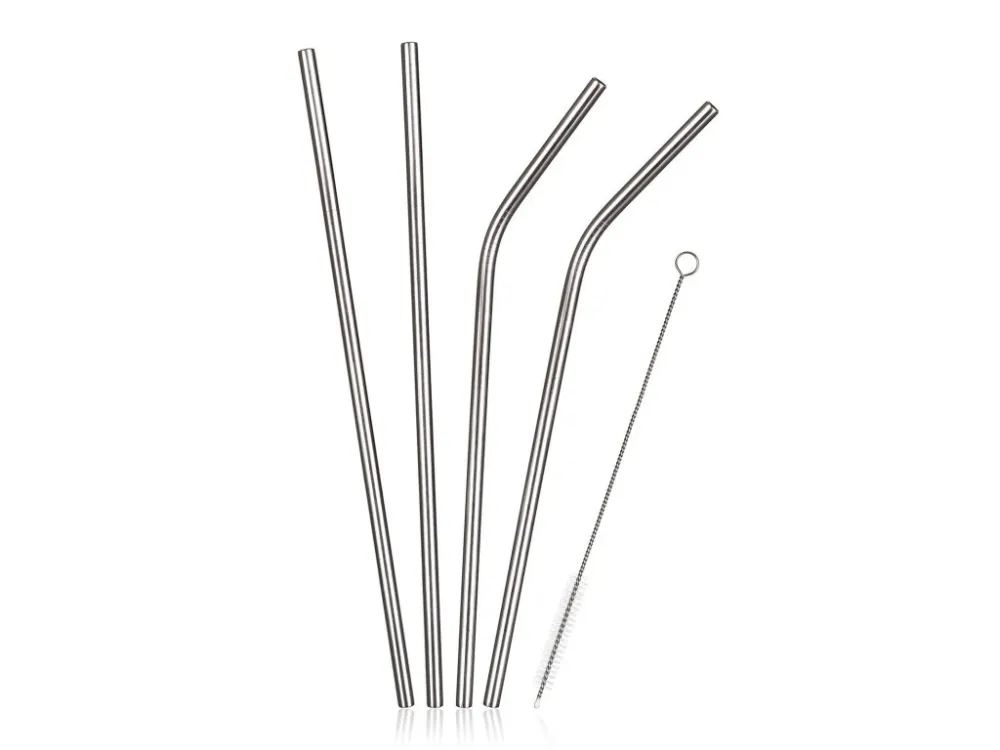 Časově Omezené brčka nerez 21,5cm (4ks) + kartáček na čištění