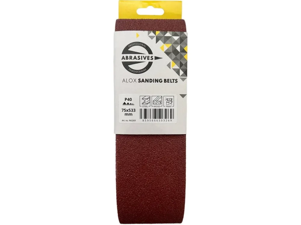 pás do ručních brusek 75x533mm zr. 80 (3ks) Výprodej