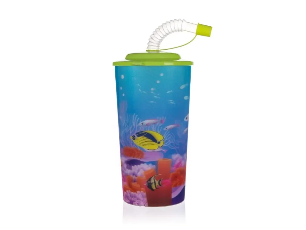 Autentický kelímek 470ml SEA s víčkem a brčkem PH