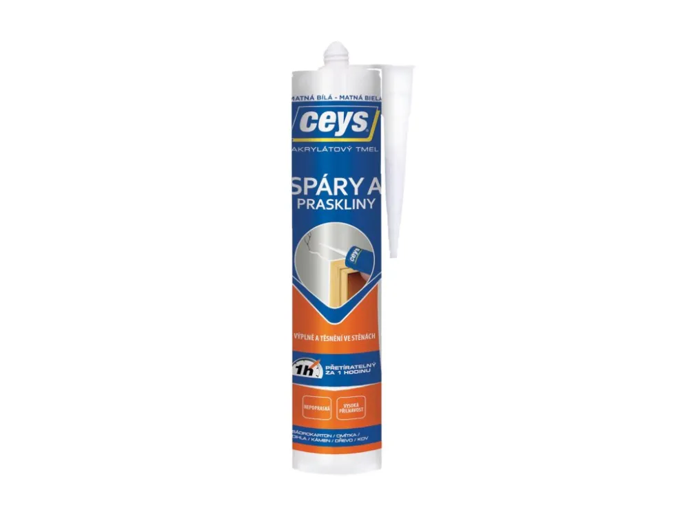 tmel akrylátový spáry a praskliny 280ml BÍ mat. CEYS Expresní Doručení