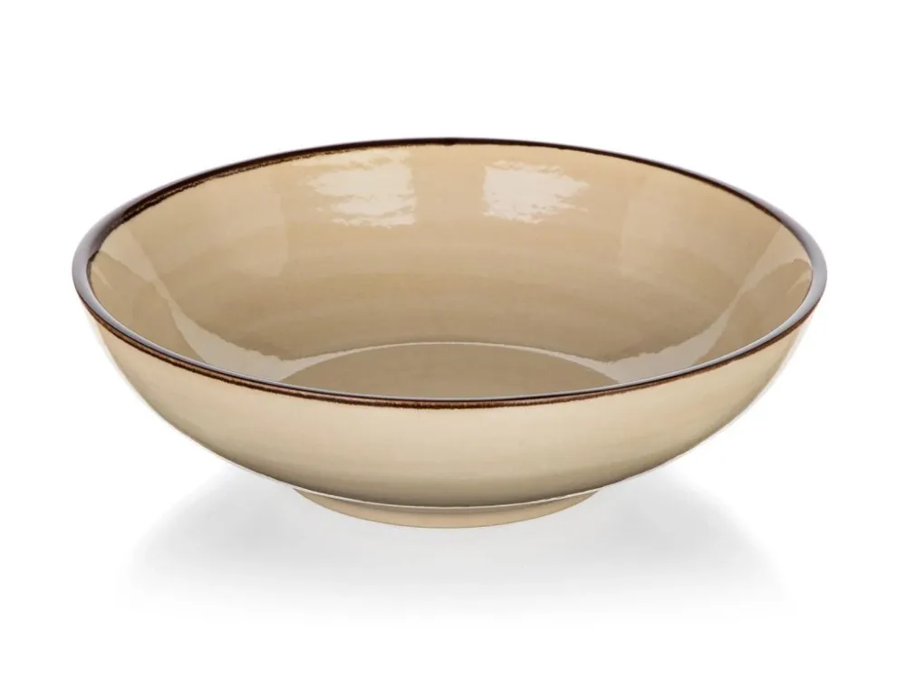 Aktuální talíř hluboký 18cm PALAS keramický KRÉM