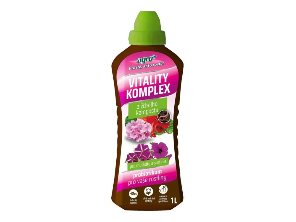 AGRO Vitality Komplex muškát, surfinie, probiotikum 1l Akční Nabídka