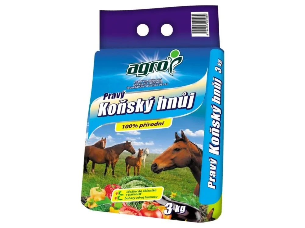 Horká Nabídka hnůj pravý koňský 3kg AGRO
