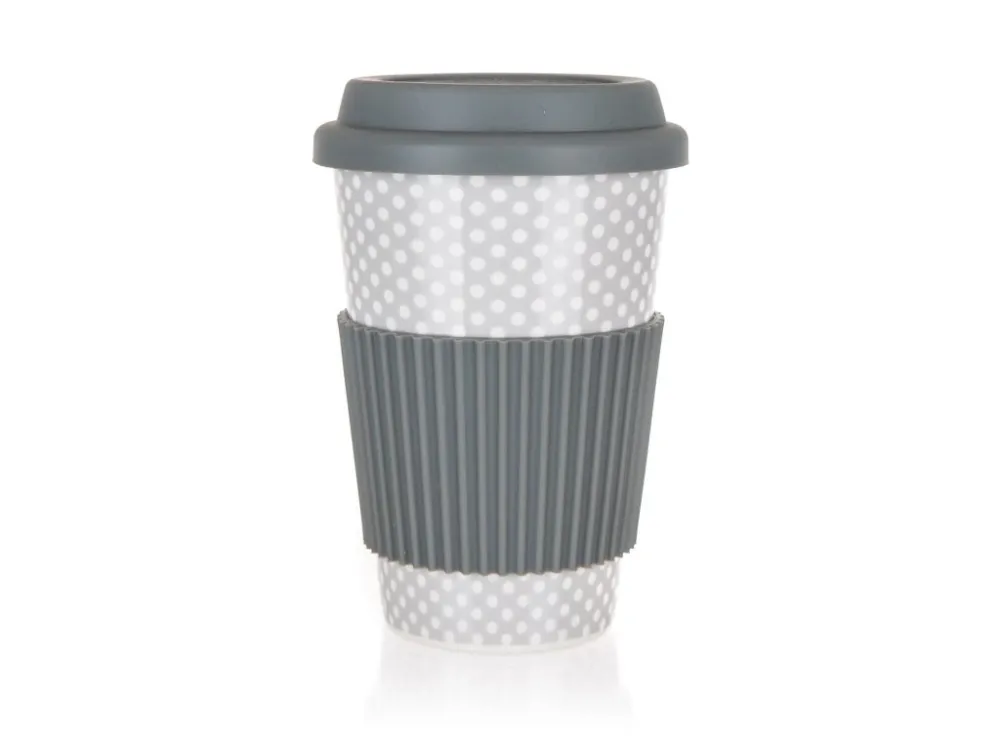 Koupit Online hrnek 400ml GO ŠE silikon.víčko, keramický
