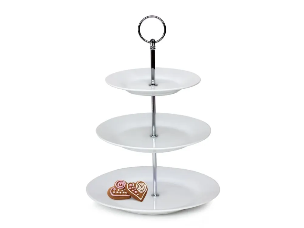 Výhodná Nabídka podnos 3 patra kulatý SOFIA porcelán BÍ