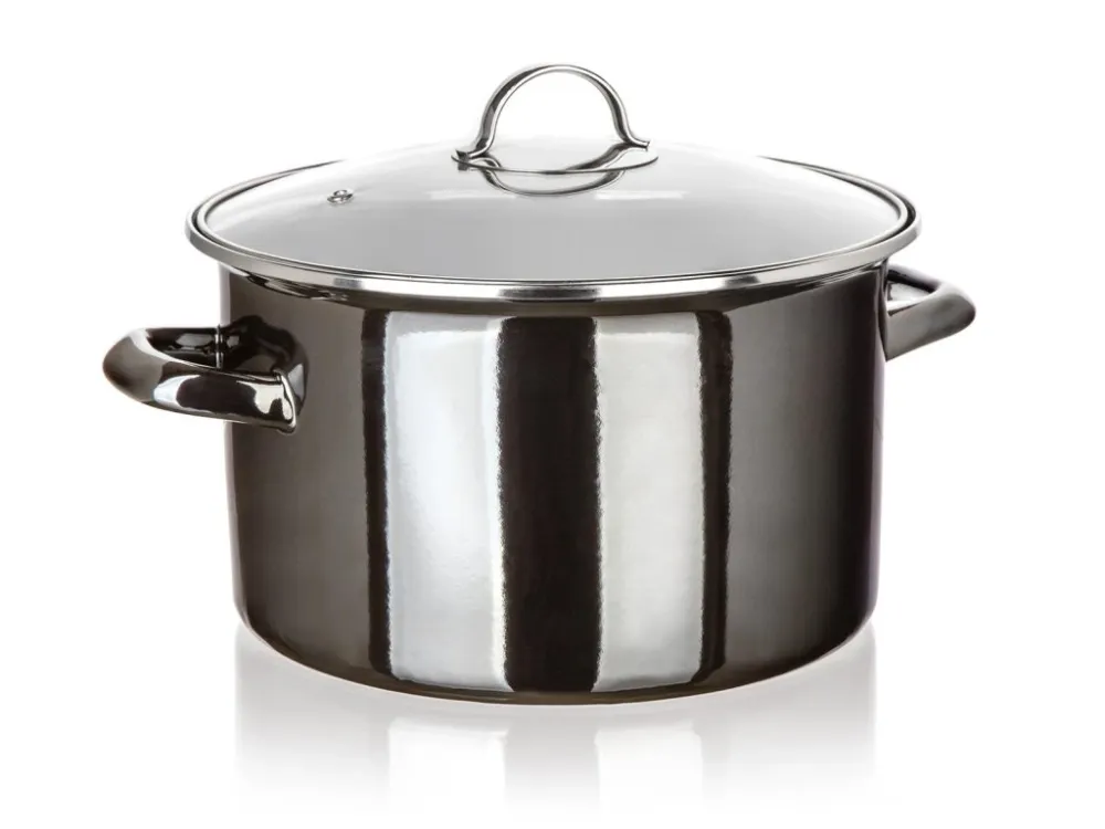 Sezónní Sleva hrnec + skl.poklice pr.26cm 6l METALLIC Black