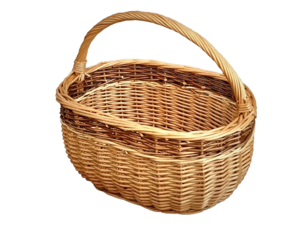 Nejlepší Volba košík nákupní oválný 36x25x30cm, ucho podél, lak., NOVÝ
