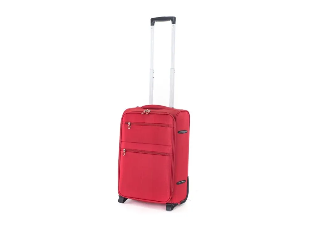 Rychlé Dodání kufr cestovní TEX15 50x35x20cm, 33l, kolečka, textil.ČRV