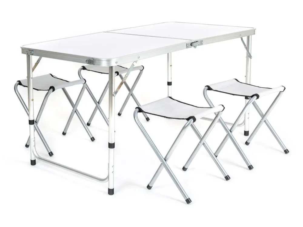 Must-Have set kemping BILBAO stůl Al + 4 stoličky