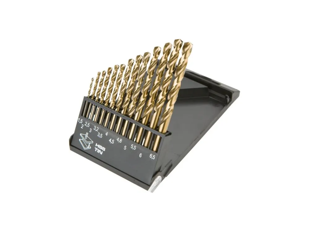 sada vrtáků •1-6,5mm 13ks HSS-Tin Graphite Cenová Bomba