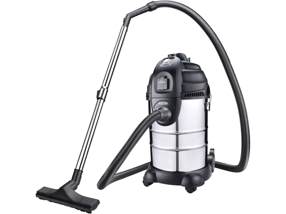 vysavač dílenský, zás. na nářadí funkce čištění filtru, 30l, 6m kabel, 3m hadice EXTOL Novinka